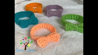 Crochet Preemie Baby Headband Tutorial [upl. by Rives328]