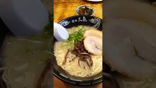 Delicious bowl of Hakata tonkotsu ramen in Fukuoka Japan [upl. by Redyr]