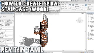 How to create spiral staircase woodin revit [upl. by Eicart]