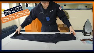 How to fold your PCS trousers  Royal Navy [upl. by Anoynek]