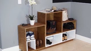 Cómo Construir Una Zapatera De Madera  DYI  Carpintería [upl. by Nnylyt]