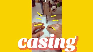 How to Sew Casing for Bonings on a Seam shorts  sewing clothes [upl. by Proulx]