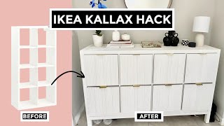 IKEA KALLAX HACK TRANSFORMATION  EASY DIY SIDEBOARD TO ELEVATE YOUR SPACE [upl. by Mairem]