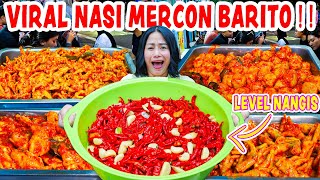 MEMATIKAN NASI MERCON VIRAL ISINYA CABE SEMUA ANTRINYA BIKIN TERIAK [upl. by Anilys]