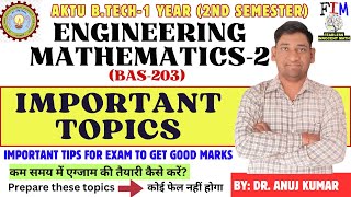 IMPORTANT TOPICS IN ENGINEERING MATHEMATICS 2  BAS203  ENGINEERING MATHEMATICS 2 IMPORTANT TOPICS [upl. by Arsuy634]