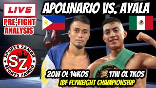 Apolinario vs Ayala IBF Flylweight Title  Pre Fight Analysis [upl. by Inalaeham]