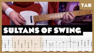 Dire Straits  Sultans of Swing  Guitar Tab  Lesson  Cover  Tutorial [upl. by Gnous945]