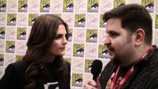 CASTLE Season 3 interview Stana Katic at San Diego ComicCon 2010 [upl. by Kolva]