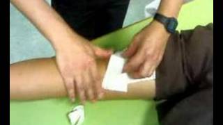 Hamstring injury  Taping [upl. by Sivrep]