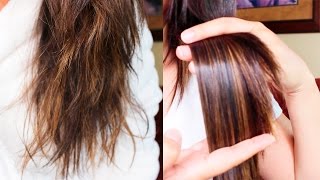 TRATAMIENTO CASERO PARA EL CABELLO SECO Y MALTRATADO CABELLO SIN FRIZZ Y SIN PUNTAS ABIERTAS [upl. by Rasure]