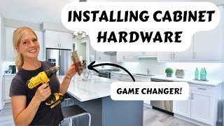 HOW TO INSTALL CABINET HARDWARE  The BEST tool to useTips and Tricks [upl. by Yazbak321]