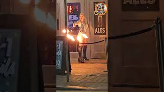 Blackpool Fire Performer blackpool streetperformer [upl. by Omiseno]