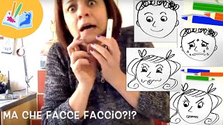 Facciamo le facce espressive Tutorial di disegno per bimbi [upl. by Soisinoid]