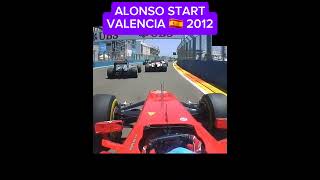 ALONSO START VALENCIA 🇪🇦 2012  f1onboard v8 formula1 alonso automobile [upl. by Yuhas]