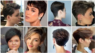 Best and Inspiring Collection Of Short HairCuts Dark Hair Colors For WomenVery Short PIXIE Haircut [upl. by Santoro]