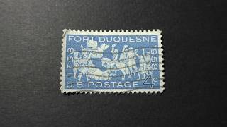 Postage stamp USA US Postage FORT DUQUESNE 17581958 Price 4 cents [upl. by Ji]