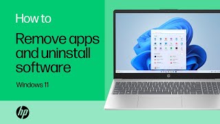 How to remove apps and uninstall software in Windows 11  HP Notebooks  HP Support [upl. by Refinnaej]