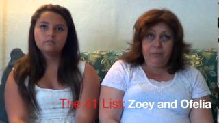 The 41 List Zoey and Ofelia 2014 [upl. by Eilama]