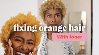 Fixing Orange Hair after bleaching at home [upl. by Luben]