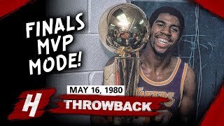 Rookie Magic Johnson Full Game 6 Highlights vs 76ers 1980 NBA Finals  42 Pts 15 Reb FINALS MVP [upl. by Ravahs]