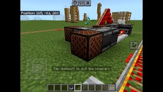 Riding the musical redstone rollercoaster  Minecraft Pocket Edition 121 [upl. by Mars]