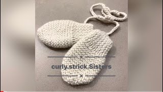 curlystricksisters Babyhandschuhe  Tutorial Anfänger geeignet [upl. by Amari]