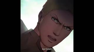 Reiner and Bertholdt Transformation attackontitan aot2finalbattle armoredtitan colossaltitan [upl. by Colwin886]