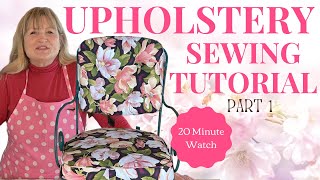 DIY Upholstery Sewing Tutorial  Chair Cushion [upl. by Enilrem]