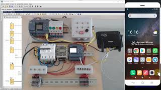 LOGO 3737 Aplicación móvil LOGO APP con dos autómatas y router Wifi del Logo de Siemens [upl. by Sualohcin834]