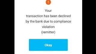 Paytm Your transaction has been declined by the remitter bank Problem Solve  transaction declined [upl. by Bohman970]