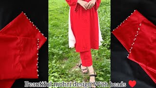 Beautiful Pant Pajama Mohri Design Cutting amp Stitching With Beads❤Easy Way To Cut Pant Plazo [upl. by Nilyad]