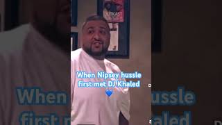 Nipsey hussle meeting DJ Khaled for the first time in studio [upl. by Trah]