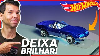 PRA BRILHAR LINDA MINIATURA  UNBOXING HOT WHEELS 72 CORVETTE STINGRAY CONVERTIBLE HTC50 [upl. by Meakem]