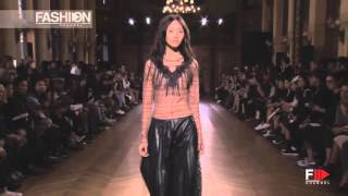 Fall leather skirt fashion show runway part 2 [upl. by Hughmanick998]