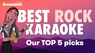 BEST 5 ROCK KARAOKE SONGS WITH LYRICS OF ALL TIME FEAT OASIS QUEEN AEROSMITH amp MORE [upl. by Ellednahs496]