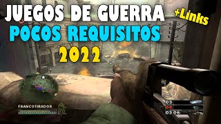 TOP 5 JUEGOS de GUERRA para PC de POCOS REQUISITOS 2022 🎮 [upl. by Lupita]