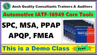 Automotive IATF 16949 Core Tools [upl. by Yvel]