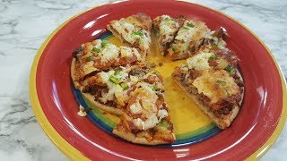 Easy Homemade Flatbread Pizza Quick Version  Recipe Only The Hillbilly Kitchen [upl. by Egrog]