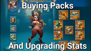 Lords Mobile  Buying Packs And Upgrading Stats [upl. by Anivas]