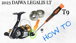 HOW TO INSTALL BEARINGS IN THE 2023 DAIWA LEGALIS LT [upl. by Solegnave]