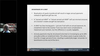 USING GRANTOR RETAINED ANNUITY TRUSTS [upl. by Hailed]