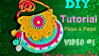 BOLSA TEJIDA A CROCHET PASO A PASO PARA NIÑAS [upl. by Peppel2]