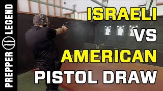 Israeli vs American Pistol Draw Technique [upl. by Idrahs]