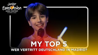 Wer vertritt Deutschland in Madrid Germany  My Top 5  Junior Eurovision 2024 [upl. by Adiaz897]