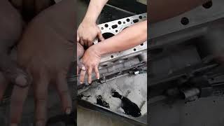 Tata Truck Model1615 Ex2 Engine liner selive opening work part1 [upl. by Eugirne540]