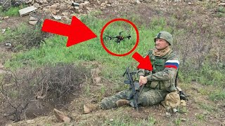 Ukrainian FPV Drone Hit Two Russian intelligence officers in the destroyed village near Vovchansk [upl. by Melva246]