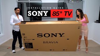 ITS TOO BIG 😜  85quot Sony X80X800X8000 Android TV UNBOXING amp Installation Guide [upl. by Eciruam]