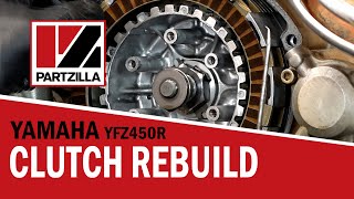 YFZ450R Clutch Rebuild  Clutch Replacement  Partzillacom [upl. by Wynnie942]