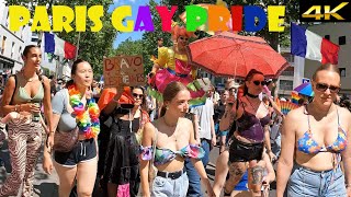 France Paris Gay pride parade 2nd biggest gay parade in Europe [upl. by Oelak]