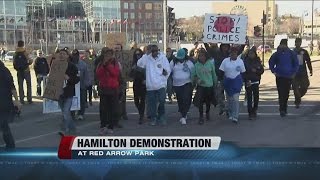 Supporters of Dontre Hamilton rally march on anniversary of his death [upl. by Nwavahs400]